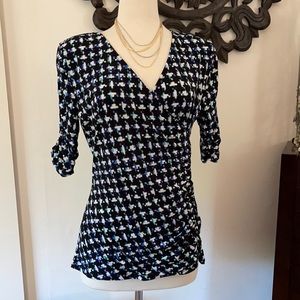 Geometric Print Blouse